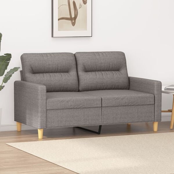 vidaXL 2-personers sofa 120 cm stof gråbrun