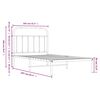 vidaXL sengeramme med sengegavl 100x200 cm metal sort