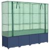 vidaXL h&oslash;jbed med drivhusovertr&aelig;k rattan-look 160x40x153 cm