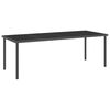 vidaXL havebord 220x90x75 cm st&aring;l og glas antracitgr&aring;