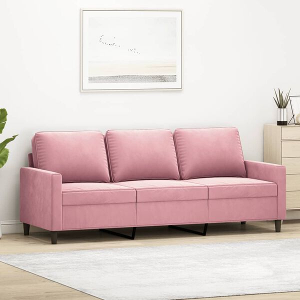 vidaXL 3-personers sofa 180 cm fl&oslash;jl lyser&oslash;d