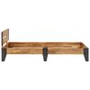 vidaXL sengestel 90x200 cm massivt akacietræ med børstet finish