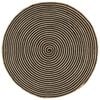 vidaXL h&aring;ndlavet jutet&aelig;ppe med spiraldesign sort 90 cm