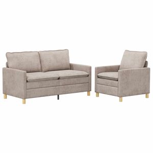 vidaXL Sofa S&aelig;t 2 pcs Beige Polyester
