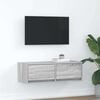 vidaXL tv-bord 80x31x25,5 cm konstrueret tr&aelig; gr&aring; sonoma-eg