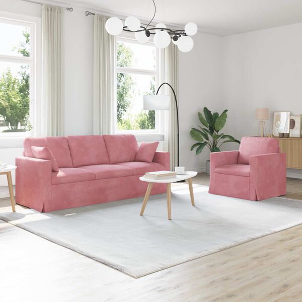 vidaXL Sofa 2 pcs Lyser&oslash;d 198 x 78 x 80 cm Fl&oslash;jl