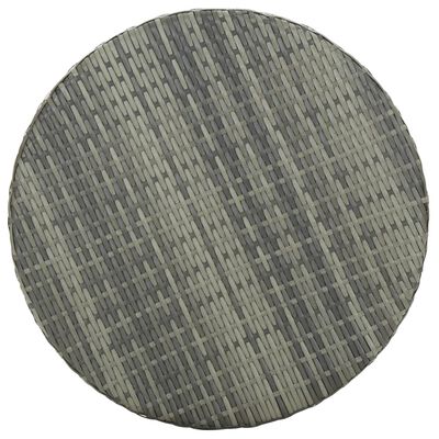 vidaXL havebord 60,5x106 cm polyrattan grå