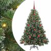 vidaXL Kunstigt juletr&aelig; med 150 LED'er Gr&oslash;n 120 cm PE og PVC