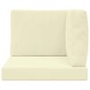 vidaXL Udend&oslash;rs Sofa Pude 3 pcs Creme Polyester