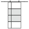 vidaXL skyded&oslash;r med hardwares&aelig;t 102,5x205 cm h&aelig;rdet glas og aluminium