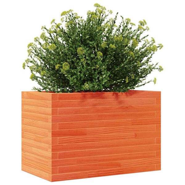 vidaXL plantekasse 70x40x45,5 cm massivt fyrretr&aelig; gyldenbrun