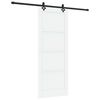 vidaXL Skyded&oslash;r ORKDAL 83 x 211 cm Konstrueret tr&aelig; Hvid og sort