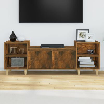 vidaXL tv-bord 160x35x55 cm konstrueret træ røget egetræsfarve
