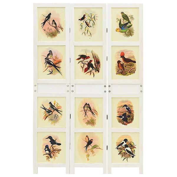 vidaXL Romdivider Panel Hvid 212 x 165 cm MDF