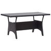 vidaXL havebord 120x70x66 cm polyrattan sort