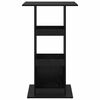 vidaXL Barbord med hylde Sort eg 60 x 60 x 100 cm Konstrueret tr&aelig;