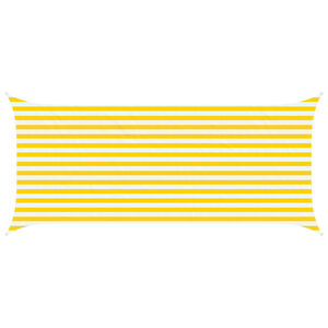 vidaXL Solskygge sejl Gul og Hvid 4,5 x 2 m 100% polyester Oxford
