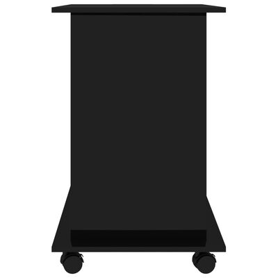 vidaXL computerbord 80x50x75 cm spånplade sort højglans