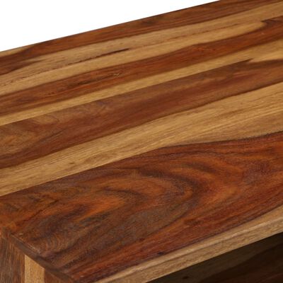 vidaXL sofabord i massivt sheeshamtræ med honningfarvet finish 110 x 50 x 37 cm