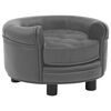 vidaXL hundesofa 48x48x32 cm plys og kunstl&aelig;der gr&aring;