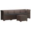 vidaXL 4-personers have-sofa med puder i rattan-look PP Brun