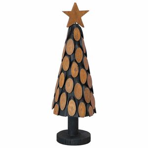 vidaXL Juletr&aelig; med stativ Brun 61 cm Massivt teaktr&aelig;