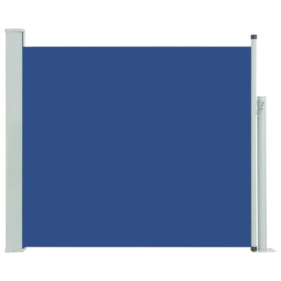 vidaXL sammenrullelig sidemarkise til terrassen 100 x 300 cm blå
