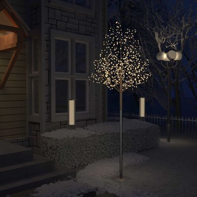vidaXL juletræ 600 LED'er kirsebærblomst 300 cm varmt hvidt lys