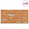 vidaXL 3D-vægpaneler 10 stk. murstensdesign EPS lysebrun