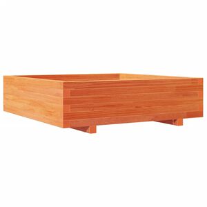 vidaXL plantekasse 90x90x26,5 cm massivt fyrretr&aelig; gyldenbrun