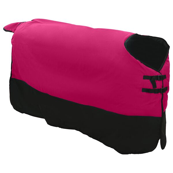 vidaXL Hestet&aelig;ppe Pink og Sort 145 cm Polyester