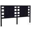 vidaXL sengeg&aelig;rde 141x4x100 cm massivt fyrretr&aelig; sort