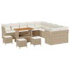 vidaXL Havesofa Sæt med pude 14 pcs Beige polyrattan