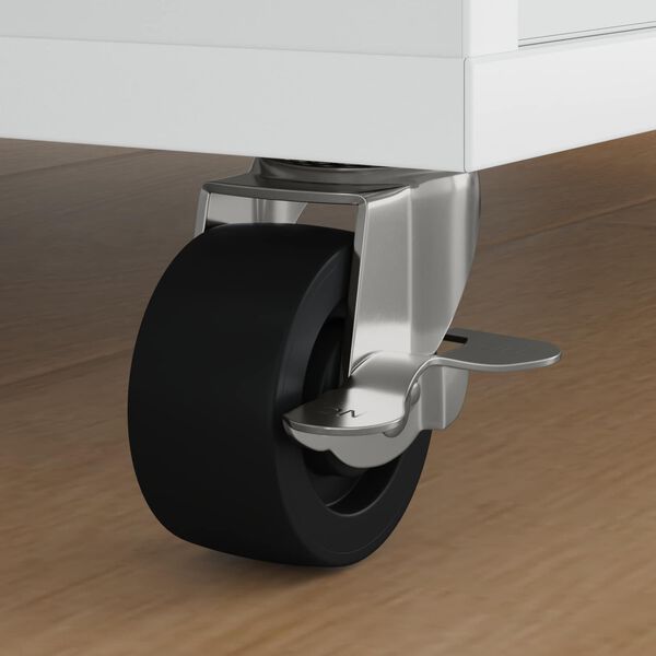 vidaXL Hjul 2 pcs Sort og s&oslash;lv 63 x 48 x 46 mm Jern og nylon