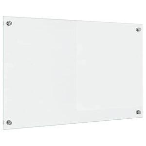 vidaXL K&oslash;kken bagv&aelig;g Transparent 80 x 50 cm h&aelig;rdet glas