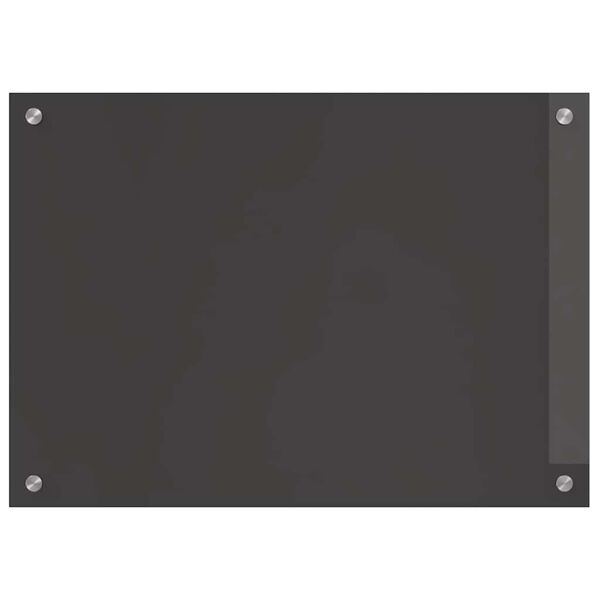 vidaXL K&oslash;kken bagv&aelig;g 2 pcs M&oslash;rkegr&aring; 70 x 50 cm h&aelig;rdet glas