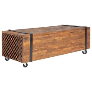 vidaXL sofabord 110x45x38 cm massivt teaktr&aelig;