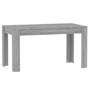 vidaXL spisebord 140x74,5x76 cm konstrueret tr&aelig; gr&aring; sonoma-eg