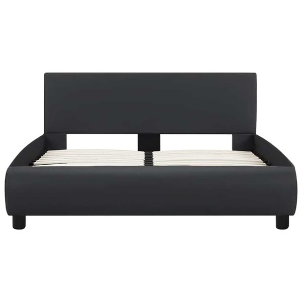 vidaXL sengestel med LED 120x200 cm kunstlæder sort