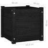 vidaXL plantekasse 40x40x40 cm massivt fyrretr&aelig; sort