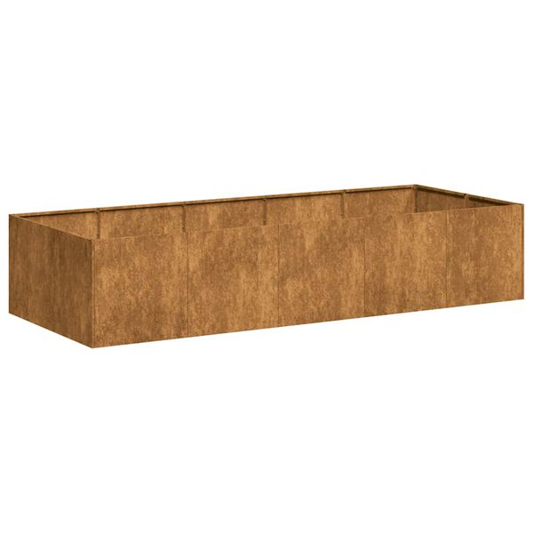 vidaXL plantekasse rustfarvet 200x80x40 cm forvitringsstål