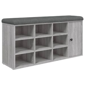 vidaXL skob&aelig;nk 102x32x50 cm konstrueret tr&aelig; gr&aring; sonoma-eg