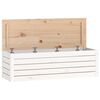 vidaXL opbevaringskasse 109x36,5x33 cm massivt fyrretr&aelig; hvid