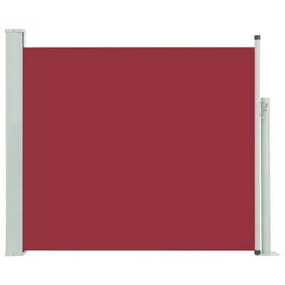 vidaXL sammenrullelig sidemarkise til terrassen 100 x 300 cm rød