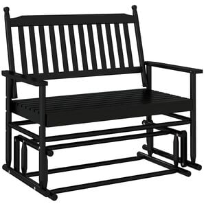 vidaXL gyngeb&aelig;nk 118x70x104,5 cm massivt poppeltr&aelig; sort