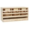 vidaXL redekasse til h&oslash;ns med 3 rum 72x33x38 cm massivt fyrretr&aelig;