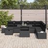 vidaXL Havesofa S&aelig;t 11 pcs Sort Poly rattan