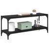 vidaXL TV-skab Sort eg 100x33x41cm Ingeni&oslash;rt tr&aelig; og jern