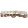 vidaXL Havesofa S&aelig;t 10 stk. Beige polyrattan