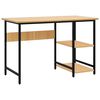 vidaXL computerbord 105x50x72 cm MDF metal sort og lys egetr&aelig;sfarvet